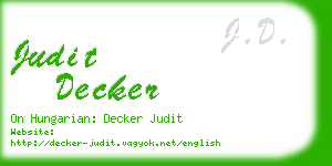 judit decker business card